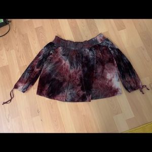 Velvet off the shoulder top